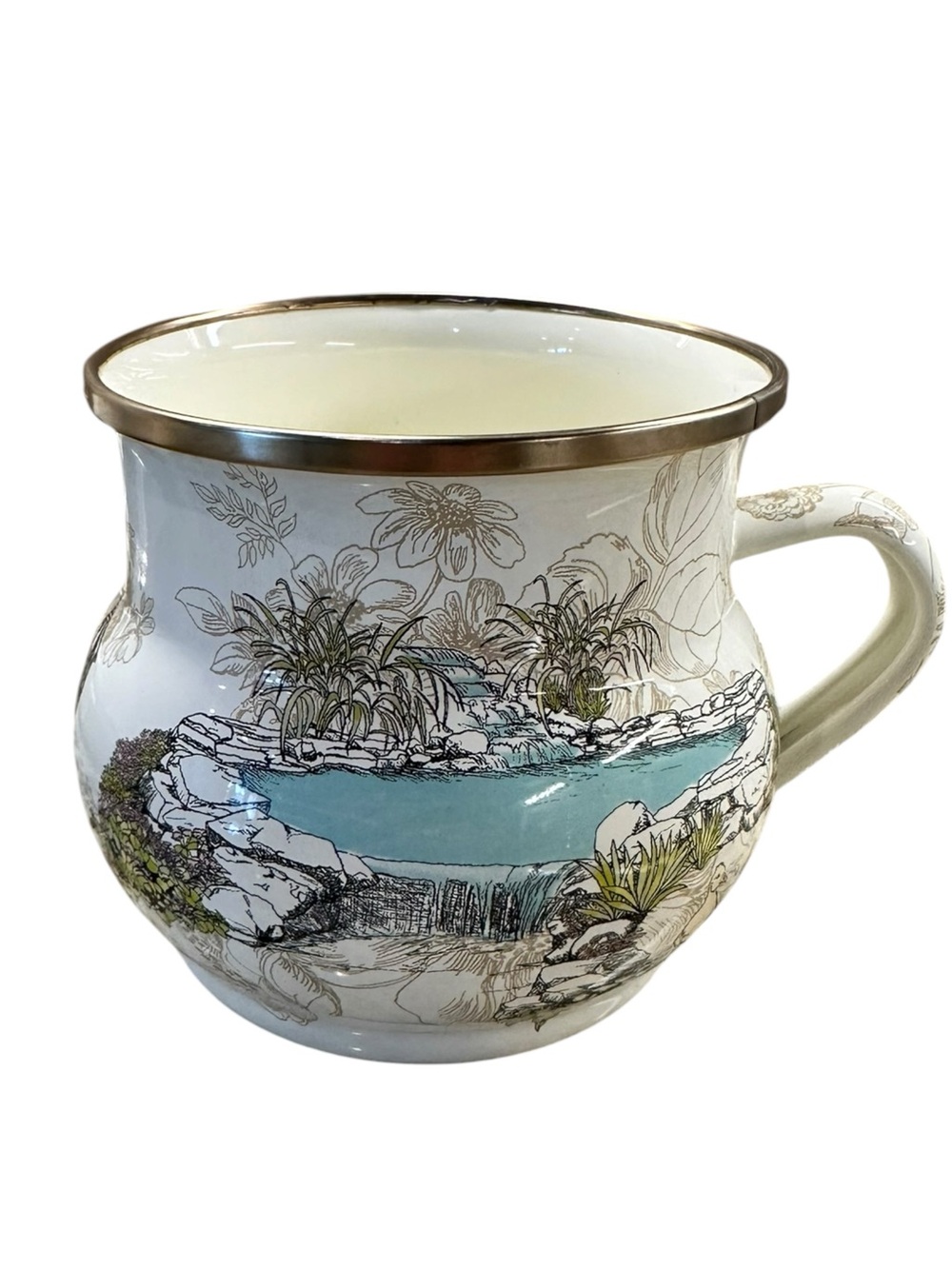 Retired MacKenzie Childs Aurora Enamelware Mug - MCTV 1st Anniversary Edition